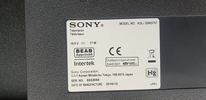 Телевизор SONY BRAVIA 32" (2 фото из 3)