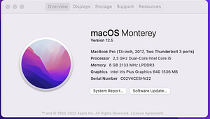 Apple Macbook Pro 2017, 2x Thunderbolt3 (4 фото из 4)