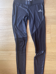 Черные кожаные леггинсы Adidas, S, Stella McCartney edition (2 фото из 3)