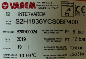 Hüdrofoori paisupaak "VAREM" 19L (3 foto / 3)