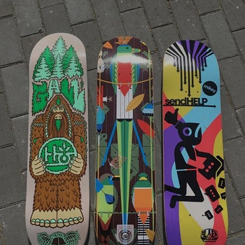 Rula / deck / skateboard ; 3 allesjäänud decki
