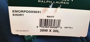 Ralph Lauren sinised viigipüksid. Uued. Suurus 38W x 30L (4 foto / 4)
