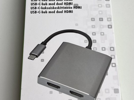 Biltema USB Type C hub with 2 HDMI ports