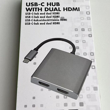 Biltema USB Type C hub with 2 HDMI ports