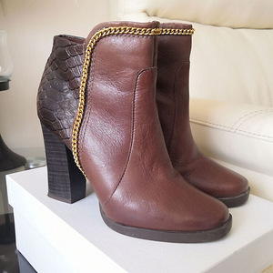 Nahast poolsaaapd kontsaga / Leather boots Nr 37 (2 foto / 4)