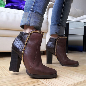 Nahast poolsaaapd kontsaga / Leather boots Nr 37 (4 foto / 4)