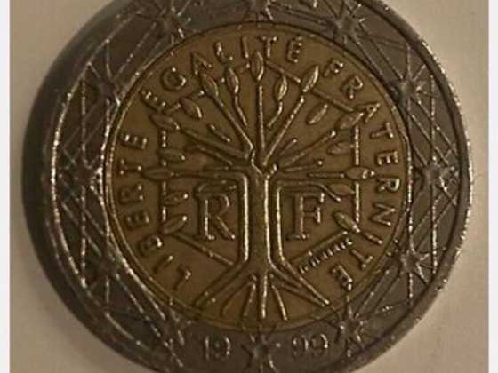 France rare 2€ coin 1999year