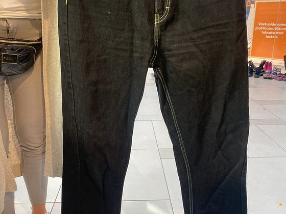 Черные джинсы topshop, w32/l32, momjeans
