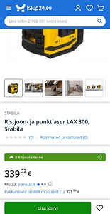 Ristjoonlaser Stabila lax 300, kasutatud (2 foto / 2)