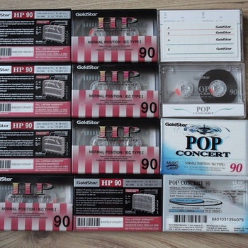 Kassetid GoldStar HP 90 uued, kiles,TDK