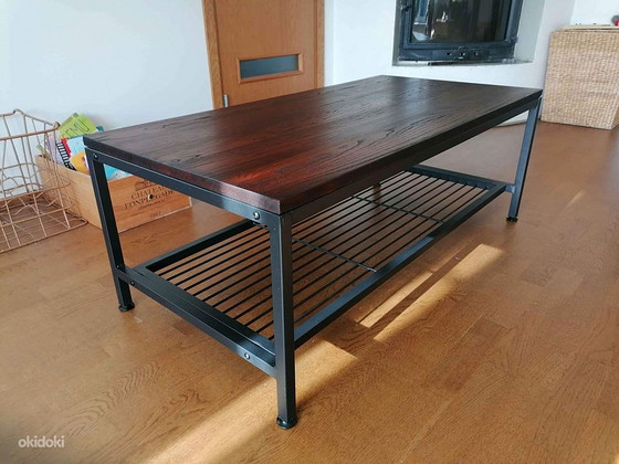 Diivanilaud UUS täispuit ja teras, plaat 60x120, kõrgus 45cm