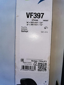 Дворники Valeo Silencio VF397, Nissan Qashqai (2 фото из 2)