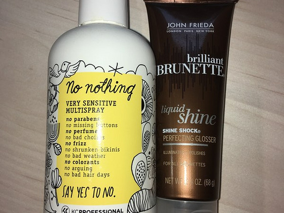 No Nothing multispray;John Frieda brilliant brunette бальзам