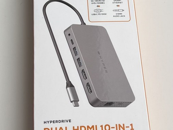 HYPERDRIVE Dual 4K HDMI 10-in-1 USB-C Hub For M1/M2 MacBooks
