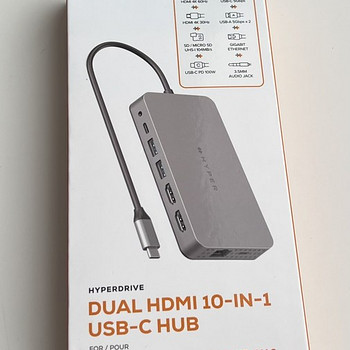 HYPERDRIVE Dual 4K HDMI 10-in-1 USB-C Hub For M1/M2 MacBooks