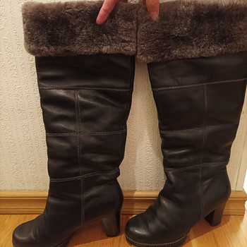Зимние сапоги на каблуке