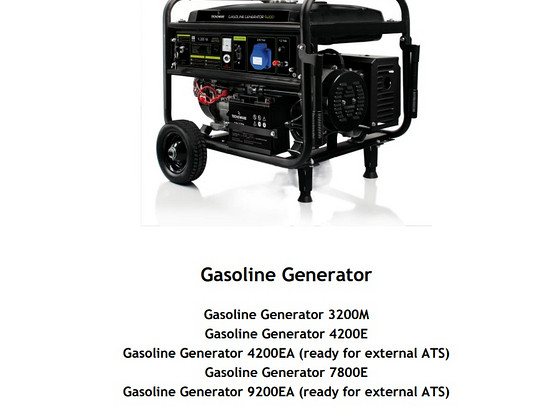TechnoWare 5.5KW: Новый и мощный генератор 7.8 KVA Бенз.