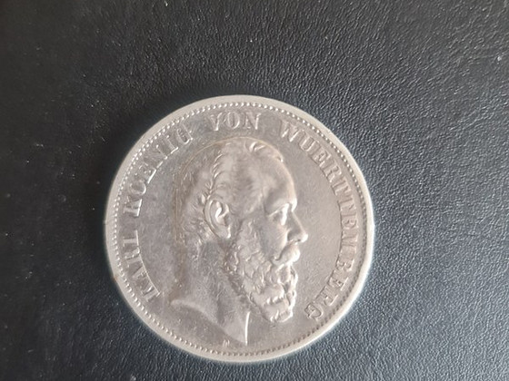 5 марок Карл Фридрих фон Вюртемберг 1876 г.