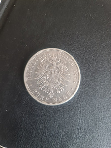 5 mark Karl Friedrich von Württemberg 1876 (2 foto / 2)
