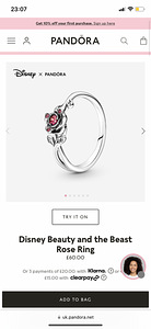 Pandora rose ring (1 foto / 2)