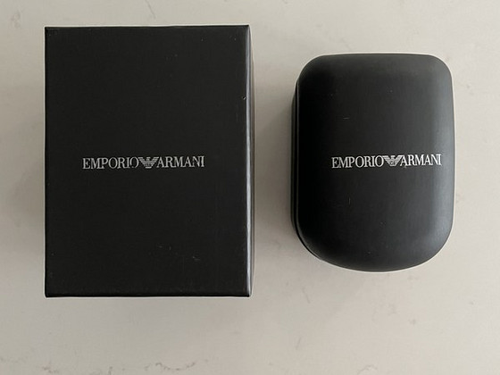Must / hõbedane käekell Emporio Armani. UUS