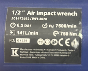 Pneumaatiline Poltpüstol PROF 1/2 AIr Impact Wrench wfi-350 (5 foto / 5)