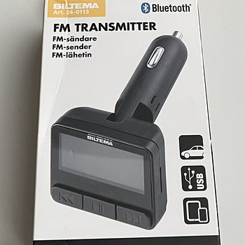 Biltema FM transmitter with Bluetooth