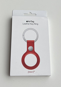Apple AirTag Leather Key Ring , Red (1 foto / 2)