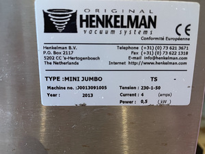 Henkelmann Mini Jumbo vakumeerija. (6 foto / 6)