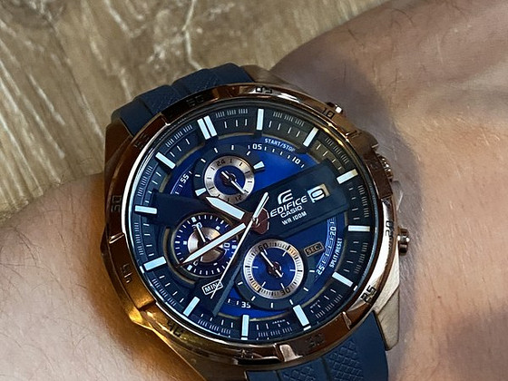 CASIO EDIFICE EFR-556P DY QUARTZ ANALOG WATCH / часы