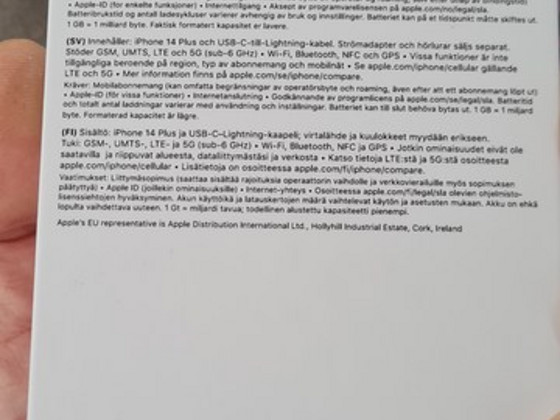iPhone 14 плюс черный 128гб. Новый