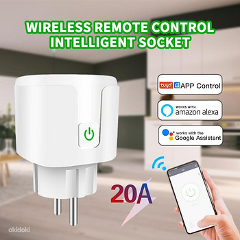 Умная розетка Tuya Smart WiFi Head 20А