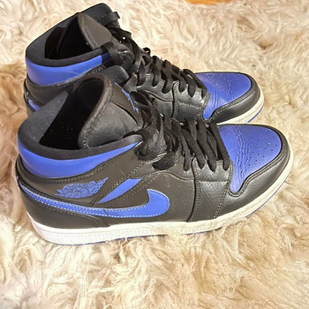 Nike Jordan 1 Mid Black Hyper Royale № 42