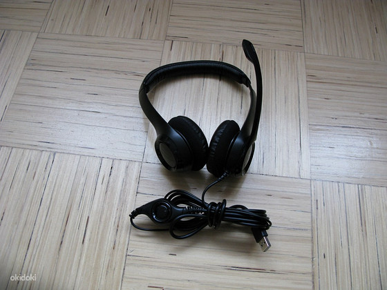 Наушники Logi с микрофоном, USB.
