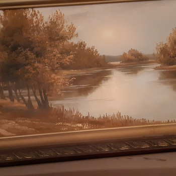 Maastik, õli lõuendil, suurus 66x40 cm