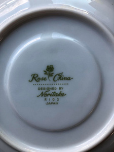 NORITAKE Rose China RI02 Япония винтажный набор (6 фото из 7)