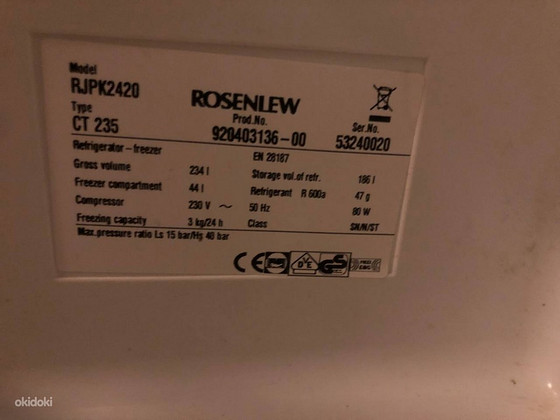 Müüa heas korras kasutatud Rosenlevi külmik
