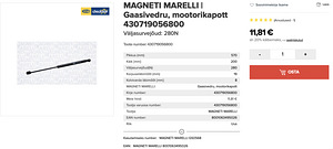 Mercedes-Benz W203 kapotiamort (parem) (1 foto / 1)