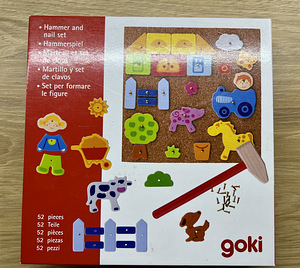 Goki Hammer and Nail set, puidust mänguasi (1 foto / 1)