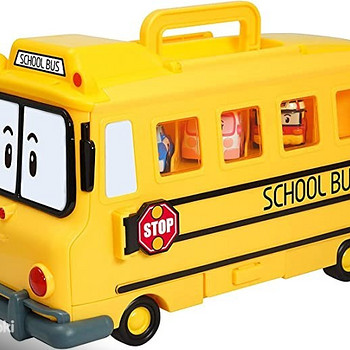 Robocar Poli koolibuss + autod 13 tk