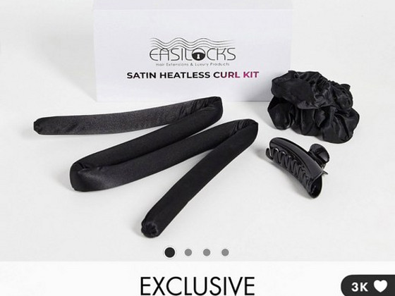Satin heatless curl kit
