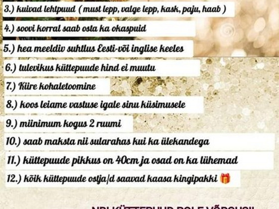 Müüa kuivi küttepuid
