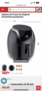Kuumaõhu fritüür 5L 1600w-1800w (3 foto / 3)