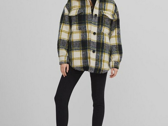 Bershka oversized check overshirt
