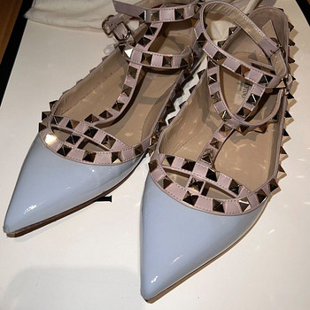 Балетки Valentino Garavani Rockstud из лакированной кожи