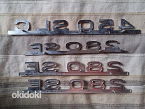 Mercedes Benz W107 W108 W116 embleemid, originaal MB (2 foto / 2)