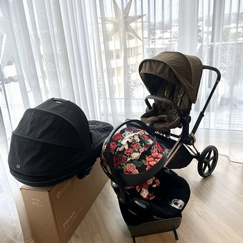 Оправа cybex Priam 4-в-1 из розового золота (+ база изофикс)