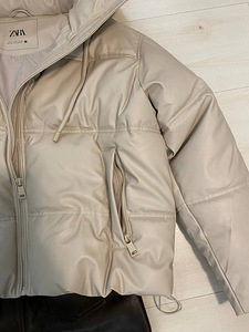 Зимняя кожаная куртка Zara (6 фото из 6)