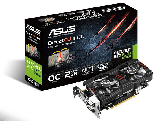 Видеокарта asus GeForce GTX 650 Ti Boost DirectCU II 2 ГБ
