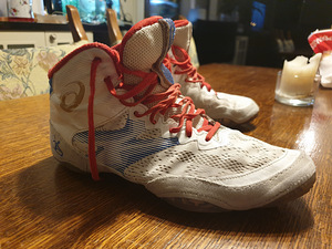 Maadlussaapad Asics JB Elite IV 2021 (White/Rich Gold) (1 foto / 3)